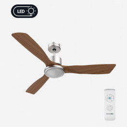 CIERZO 3052 X Ventilador de Techo Plus Inox y Madera 132 cm