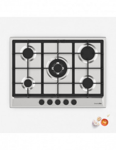 POLARIS 4005 Placa de gas inox 5 fuegos