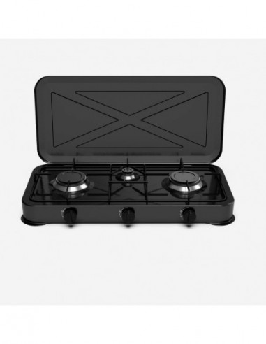 FLAVOURMY 5003B Hornillo de Gas Portátil 3 Fuegos