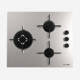 MAIA X-PLUS Placa de Gas Acero Inoxidable 3 fuegos